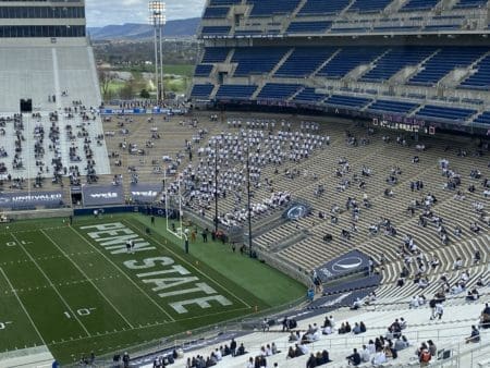 This years Blue-White Game is scheduled to kickoff at 2.