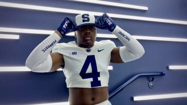 Penn State Recruit Mantrez Walker on a visit to the school