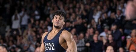 Penn State Wrestling Legend Carter Starocci beat the defending national champ at 184 at the NWCA Wrestling Classic Saturday, Nov. 16 at Rec Hall.