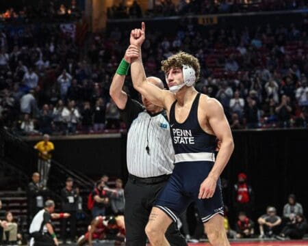 Penn State wrestling star Mitchell Mesenbrink remains the king at 165.