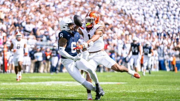 Penn State didn’t get a single reception from its receivers in the Orange Bowl loss to Notre Dame Thursday, Jan. 9, 2025 in Miami.