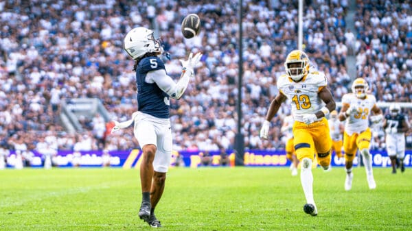 Penn State WR Omari Evans had his first 100-yard game Sept. 21 in a 56-0 win over Kent State.