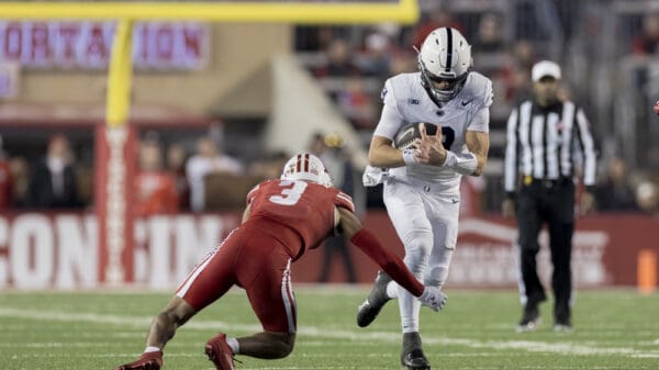 Beau Pribula made sure history didn’t repeat itself, going 11-for-13 for 98 yards and a touchdown during Penn State football’s 28-13 win at Wisconsin Oct. 26.