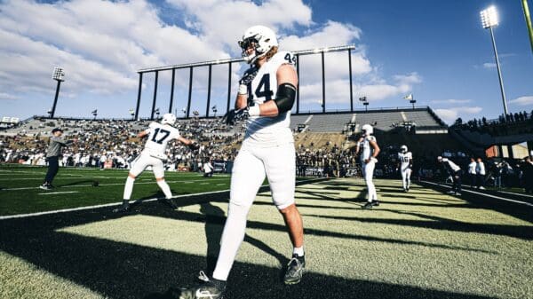 Tight end Tyler Warren put up 190 yards of total offense in Penn State’s 49-10 win at Purdue Saturday, Nov. 16.