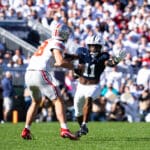 This was one of the few plays where Penn State LB Abdul Carter wasn’t held.