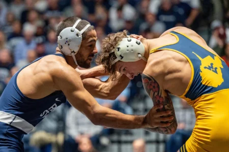 Penn State wrestling star Shayne Van Nessโ ranking took a slight hit after a loss to Nebraskaโs Ridge Lovett Friday, Jan. 17 in Lincoln, Nebraska.