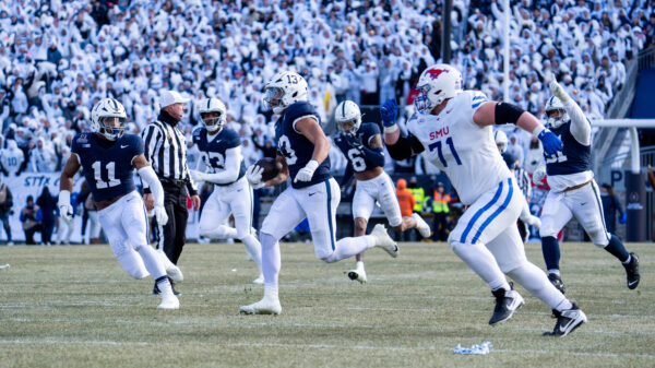 Tony Rojas, who also had a pick six for Penn State, is a big Dom DeLuca fan.