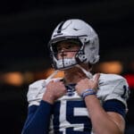 Penn State QB Drew Allar’s two interceptions were costly in Penn State football’s 45-37 loss to Oregon in the Big Ten championship game Saturday, Dec. 7, 2024 at Lucas Oil Stadium in Indianapolis, Indiana.
