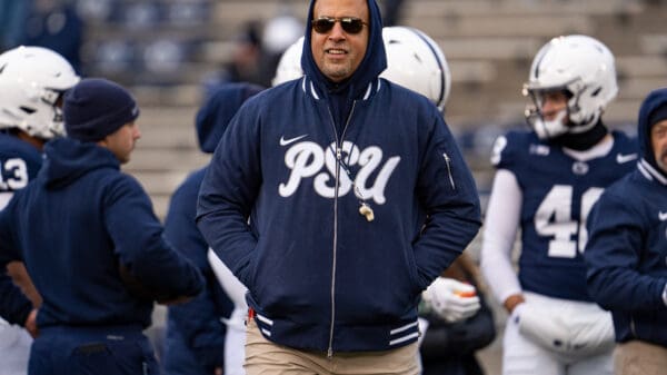 Penn State coach James Franklin has plenty of reason to smile right now.