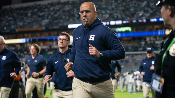 Penn State coach James Franklin fell to 1-15 against top-five teams with a loss to Notre Dame in the Orange Bowl Thursday, Jan. 9, 2025 in Miami.