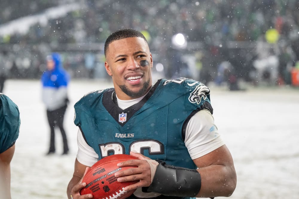 Penn State great Saquon Barkley is going to the Super Bowl.