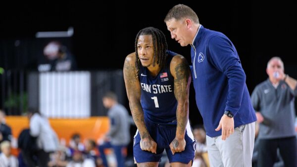 Ace Baldwin Jr., Mike Rhoades, Penn State Basketball