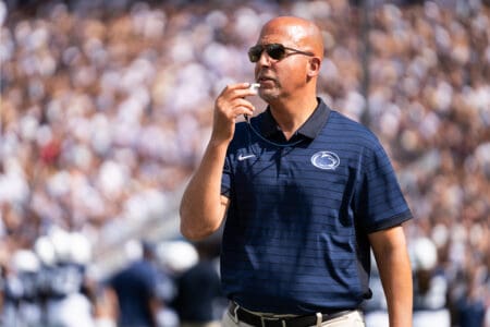 James Franklin knows Penn State must start fast Saturday against Oregon (Photo by Matt Lynch, Nittany Sports Now)