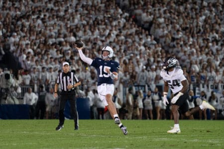 Penn State coach James Franklin took responsibility for the team’s 30-24 loss to Oregon at Beaver Stadium Saturday, Sept. 27, 2025.