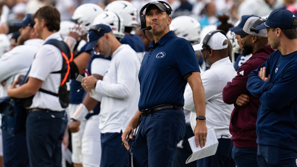 Penn State coach Matt Campbell was asked what he would do to talk Penn State fans off the ledge.